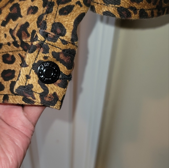 NWT Ralph Lauren Brown Leopard Denim Cotton Jacket Size L - Picture 6 of 10